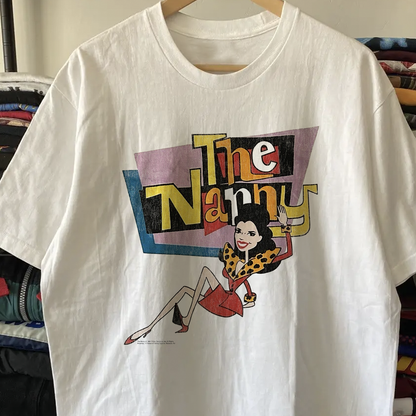 1994 The Nanny Series Promo Washed White Tee